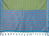 Dista Elora Soft Silk Zig Zag Pattern Bollywood Saree- Parrot Green, view 6