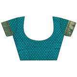 Dista Elora Teal Soft Lichi Silk Butti Meenakari Work Paithani Saree, view 5