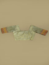 Dista Elora Yellow Linen Plain Handloom Everyday Use and Casual Saree, view 6