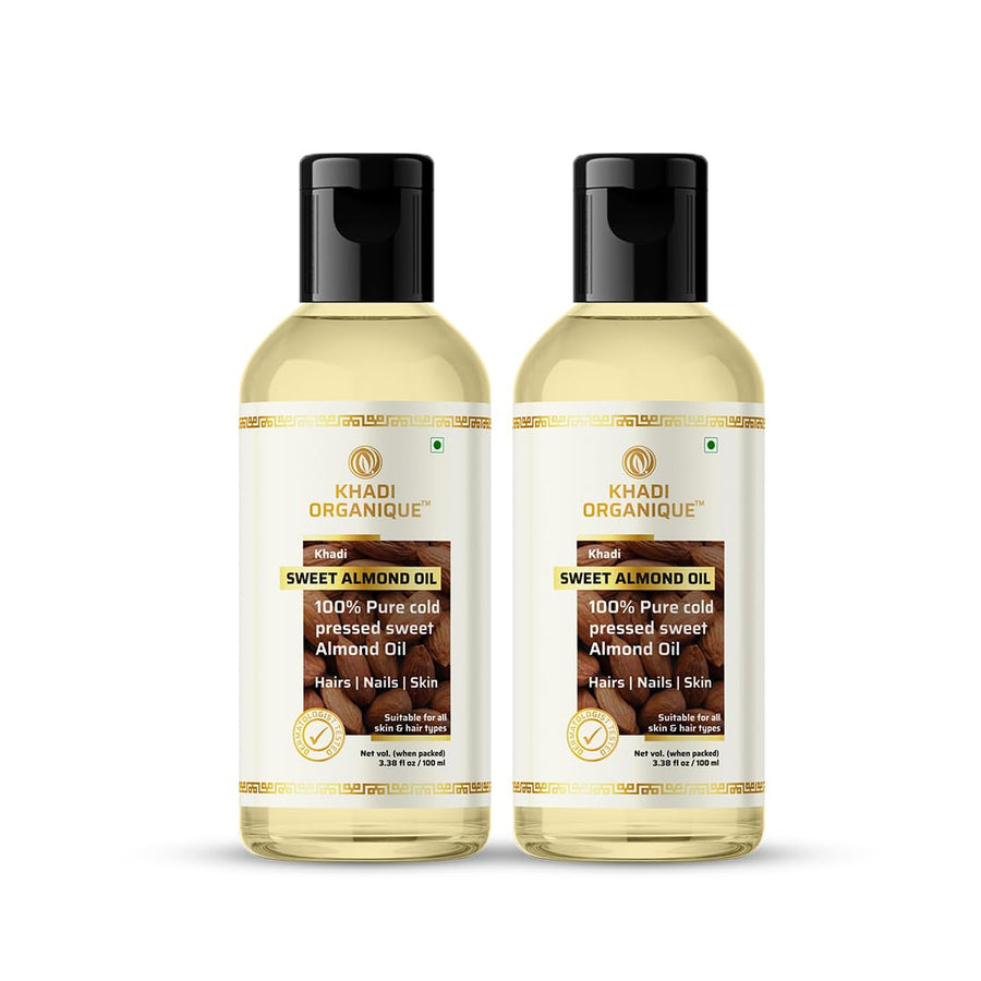 Dista Khadi Organique 100% Pure Cold Pressed Sweet Almond Oil