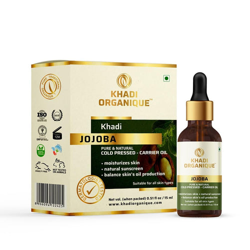 Dista Khadi Organique 100% Pure Jojoba Essential Oil with Vitamin E