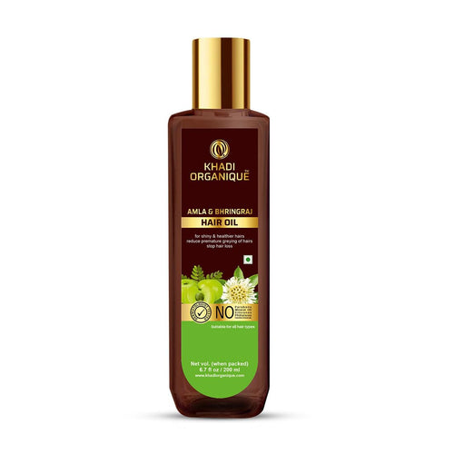 Dista Khadi Organique Amla & Bhringraj Hair Oil for Strong & Healthy Hair