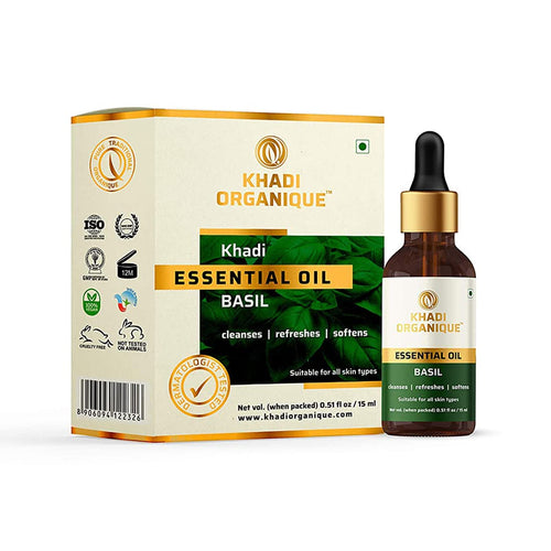 Dista Khadi Organique Basil Essential Oil for Skin & Hair Care