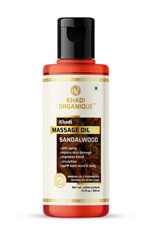 Dista Khadi Organique Herbal Sandalwood Massage Oil