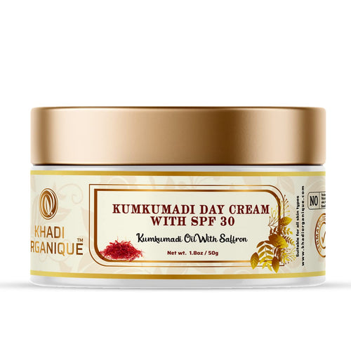 Dista Khadi Organique Kumkumadi Day Cream SPF 30 with Saffron & Sandalwood