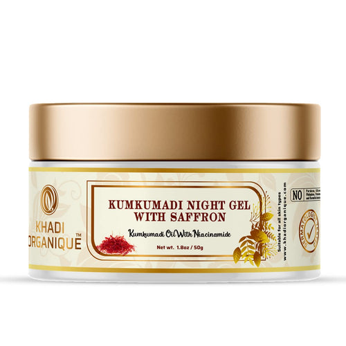 Dista Khadi Organique Kumkumadi Night Gel with Saffron, Turmeric & Red Sandalwood