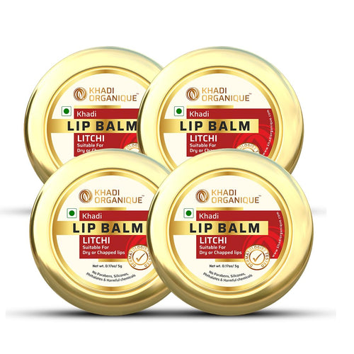 Dista Khadi Organique Litchi Lip Balm with Natural Essential Oils
