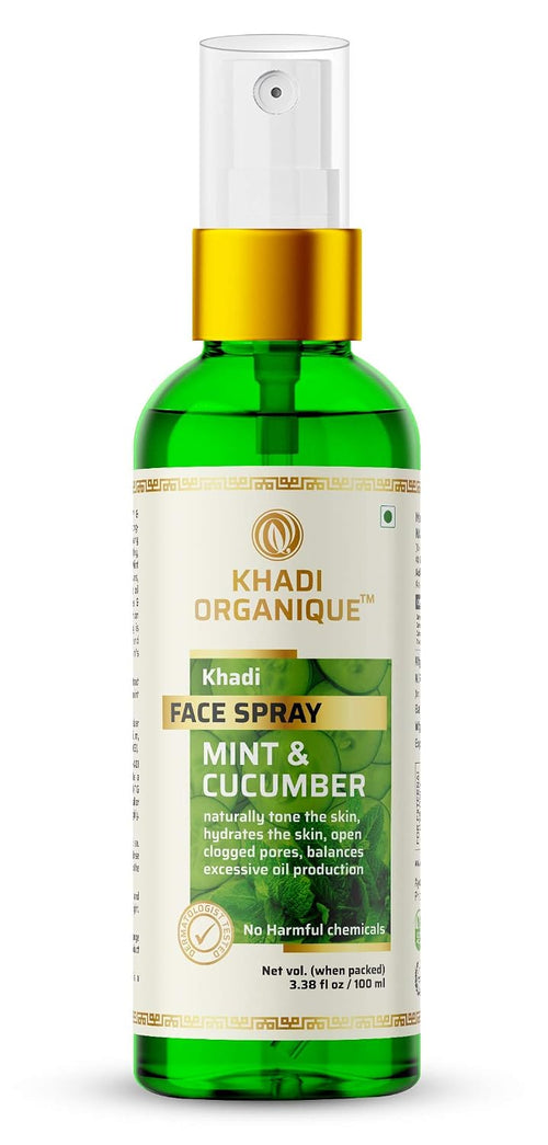 Dista Khadi Organique Mint and Cucumber Face Spray for Glowing Skin