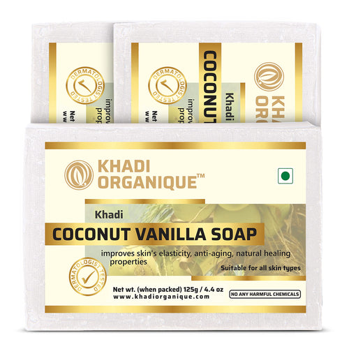 Dista Khadi Organique Natural Herbal Handmade Coconut Vanilla Soap