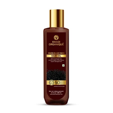 Dista Khadi Organique Onion Black Seed Hair Oil with Curry Leaf & Cumin