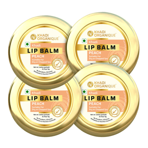Dista Khadi Organique Peach Lip Balm with Natural Essential Oils
