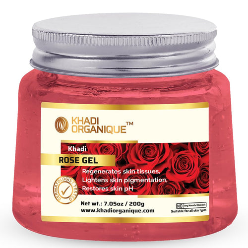 Dista Khadi Organique Rose Gel with Rose Petals & Aloe Vera