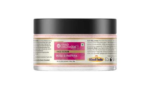 Dista Khadi Organique Rose & Papaya Face Scrub