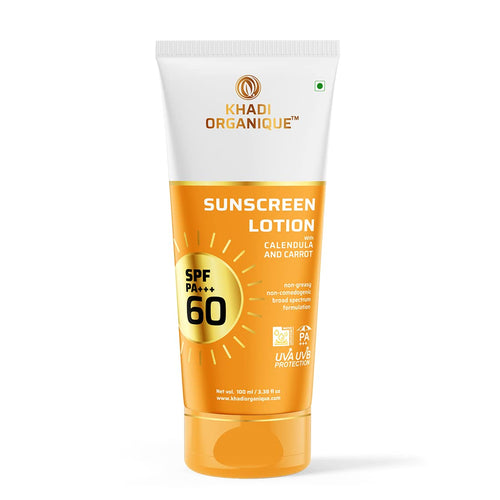 Dista Khadi Organique Sunscreen Lotion SPF 60 PA+++ with Calendula & Carrot