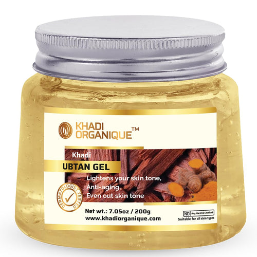 Dista Khadi Organique Ubtan Gel with Aloe Vera, Turmeric & Sandalwood