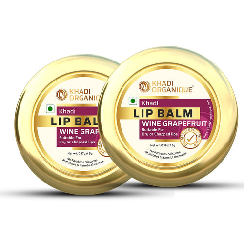Dista Khadi Organique Wine Grapefruit Lip Herbal Balm with Shea Butter