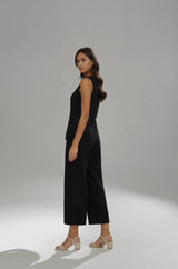 Dista Myshka Women Black Linen Smart Casual Co-ord Set, view 2