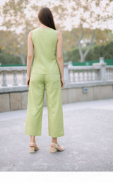 Dista Myshka Women Green Pure Cotton Smart Casual Relaxed Co-ord Set, view 3