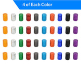 Domain Cycling 40pcs Schrader Tire Valve Caps, Knurled Style, view 3