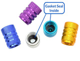Domain Cycling 40pcs Schrader Tire Valve Caps, Knurled Style, view 4