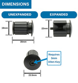 Domain Cycling End Plugs, Aluminum Expanding (2pcs) - Multiple Colors, view 4