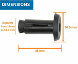 Domain Cycling End Plugs, Plastic Expanding (2pcs), view 3