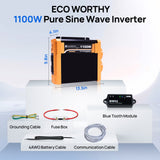 ECO-WORTHY 1100W Off Grid Pure Sine Wave Inverter 12V to 110V, view 6