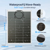 ECO-WORTHY 130 Watt 18BB Flexible Solar Panels, view 5