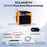 ECO-WORTHY 2000W Pure Sine Wave Inverter 12V to 120V AC with USB & Remote, view 3
