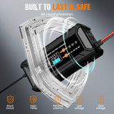 ECO-WORTHY 20A 12V/24V Smart Battery Charger with LCD Display for Most Batteries, view 4