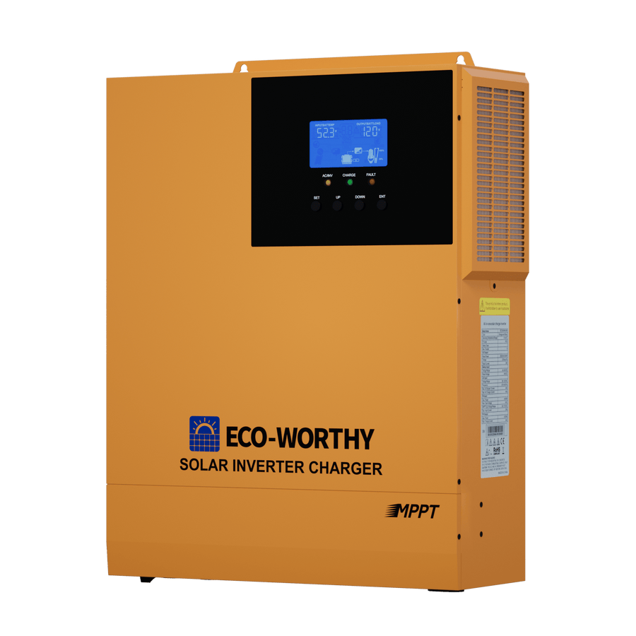 ECO-WORTHY 3500W Solar Off-grid AIO Inverter, 48Vdc to 120Vac, 4400W@150V PV Input