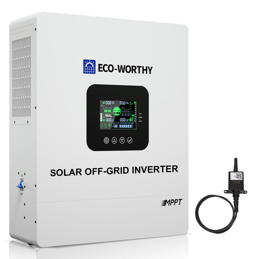 ECO-WORTHY 5000W Solar Off-grid AIO Inverter, 48Vdc to 120Vac, 5500W@500V PV Input, UL1741