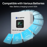 ECO-WORTHY 5000W Solar Off-grid AIO Inverter, 48Vdc to 120Vac, 5500W@500V PV Input, UL1741, view 6