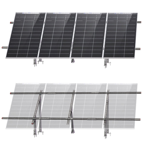 ECO-WORTHY Adjustable Solar Panel Mounting Brackets for 1–4 Pieces of 200W–400W Panels