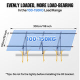 ECO-WORTHY Adjustable Solar Panel Mounting Brackets for 1–4 Pieces of 200W–400W Panels, view 2
