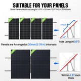 ECO-WORTHY Adjustable Solar Panel Mounting Brackets for 1–4 Pieces of 200W–400W Panels, view 4