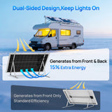 ECO-WORTHY 100W 18V Monocrystalline N-Type Solar Panel High Efficiency Module RV Marine Boat Caravan Off Grid, view 4