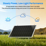 ECO-WORTHY 100W 18V Monocrystalline N-Type Solar Panel High Efficiency Module RV Marine Boat Caravan Off Grid, view 5