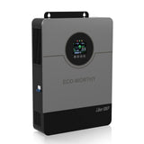 ECO-WORTHY Liber 10KP Split-phase AIO Solar Inverter | 48Vdc to 120Vac/240Vac | 10000W@500V PV Input | UL 1741, view 2