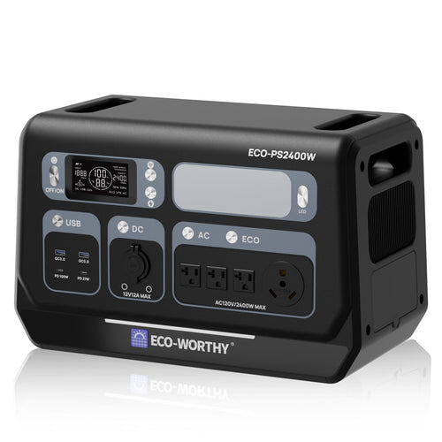 ECO-WORTHY 2400W Portable Power Station with 2048Wh Lithium Battery