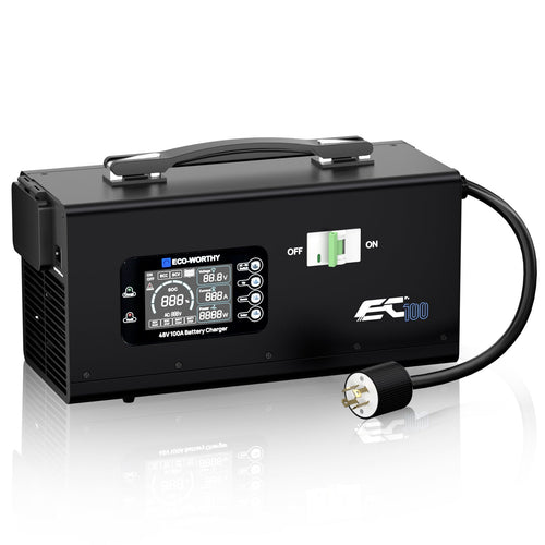 ECO-WORTHY EC100 48V 100A Battery Charger | 5.78KW Max Output | Soft Start |120V 240V AC Input