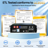 ECO-WORTHY Cubix100 48V 100Ah Server Rack Battery | Bluetooth & WiFi | 10 Years Warranty | UL9540 | UL1973 | UL9540A | CEC Listed, view 3