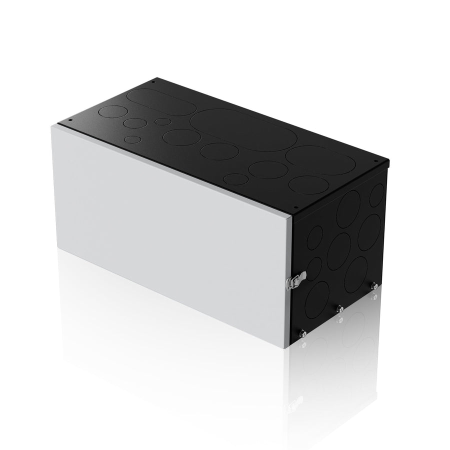 ECO-WORTHY ECO‑WORTHY PowerMega Conduit Box, Cable Management & Terminal Protection Enclosure for 48V 314Ah Battery, 180° Hinged Door, Clean Wiring for Off‑Grid Solar Energy Storage System, Compatible with ECO WORTHY 10kW/5kW & Most Inverters, fits 400A Busbar