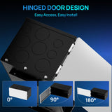 ECO-WORTHY ECO‑WORTHY PowerMega Conduit Box, Cable Management & Terminal Protection Enclosure for 48V 314Ah Battery, 180° Hinged Door, Clean Wiring for Off‑Grid Solar Energy Storage System, Compatible with ECO WORTHY 10kW/5kW & Most Inverters, fits 400A Busbar, view 5