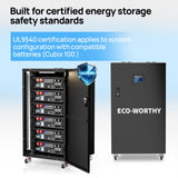 ECO-WORTHY RACK6 V3 Server Rack Battery Cabinet, Enclosed Energy Storage Rack with 600A Busbar, view 3