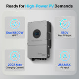 ECO-WORTHY Synch 12KP Split-Phase Solar Hybrid Inverter | 48Vdc to 120Vac/240Vac | 13200W@550V PV Input, view 3