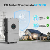 ECO-WORTHY Synch 12KP Split-Phase Solar Hybrid Inverter | 48Vdc to 120Vac/240Vac | 13200W@550V PV Input, view 4