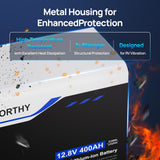 ECO-WORTHY EnergyRock 12V 400AH Metal Case LiFePO4 Lithium Battery with Bluetooth and Low-Temp Protection, view 2