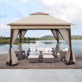 Elecwish Outdoor 11x 11Ft Pop Up Gazebo Canopy With Removable Zipper Netting, view 2
