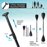 Elecwish 11' Inflatable Stand Up Paddle Board with Kayak Seat SP2012, view 4